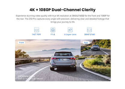 2025 New DDPAI Dash Cam Z50 Pro 4K Car Camera Night Vision 5GHz Wi-Fi GPS ADAS 24H Parking Monitor Support Front and Rear Cam Ai-TechWorld 