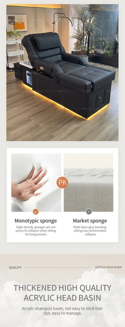 Factory Custom Made Hair Washing Bed for Hair Salon, Head Spa, Pedicure, Foot Massage, Hair Washing Chair. Ai-TechWorld 