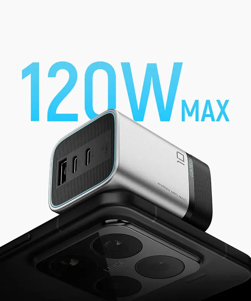 CUKTECH No.10 GaN Charger Mini 120W 3 Ports USB-C Charger Ai-TechWorld 