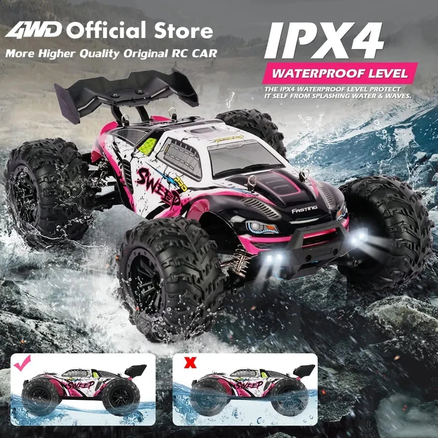 4WD Remote Control Car Off Road 4x4 RC High Speed Buggy Truck Super Brushless 50 or 80KM/H Fast Drift Racing Toy Kids Adults Ai-TechWorld 