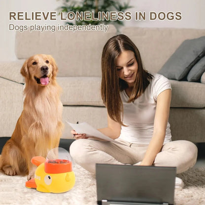 2-in-1 Interactive Dog Toy Pet Automatic Food Treat Dispenser Cartoon Duck Design Slow Food Pet Snack Feeder for Dog Training Ai-TechWorld 