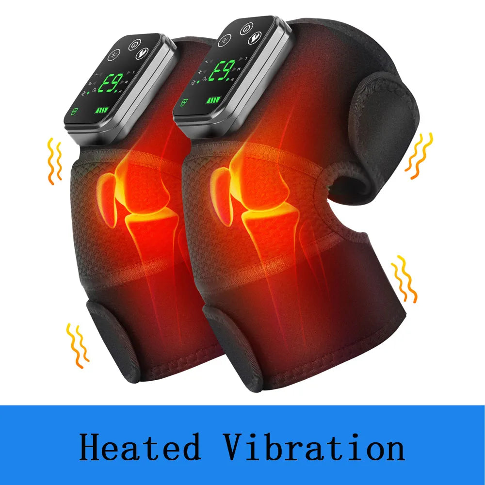 Thermal Knee Massager 3 in 1 Shoulder Knee Elbow Heating Massage Support Brace Rechargeable Vibration Pad Machine Muscle Relax Ai-TechWorld 