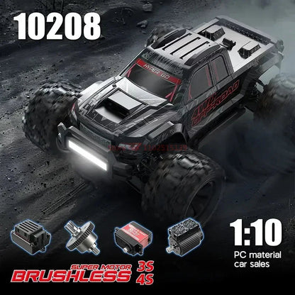 New MJX 10208 Small Monster 1/10 Hypergo 2.4G Brushless High Speed RC Professional Adult Off road Remote Control Vehicle RC Cars Ai-TechWorld 