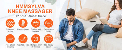 2PCS Cordless Knee Massager with Heat and Vibration for Knee Shoulder Elbow,Heated Knee Brace for Arthritis with Massage,Gifts Ai-TechWorld 