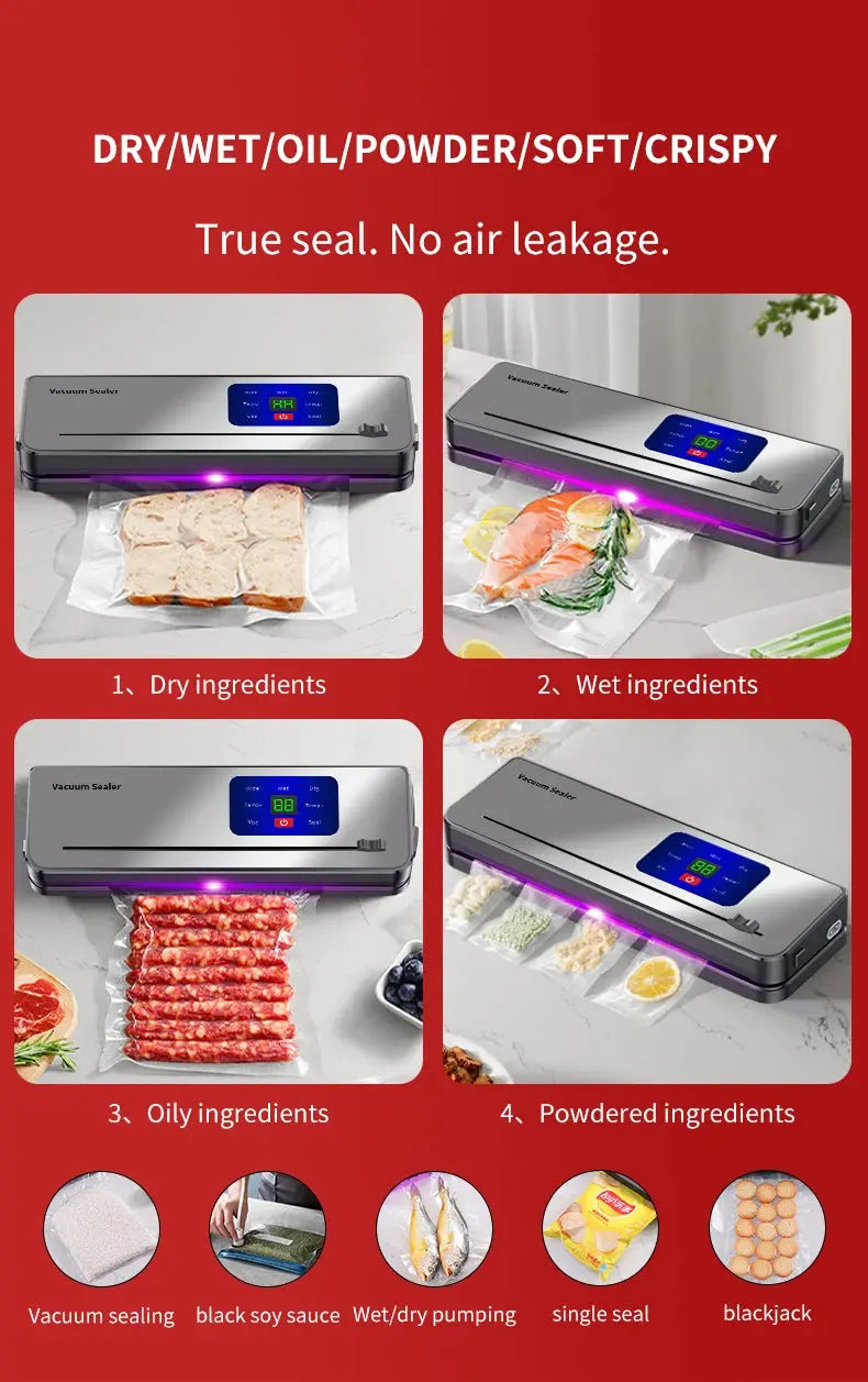 Wireless Portable Charging Vacuum Sealing Machine With Multi Package Vacuum Touch Button And Sealed Countdown Display Ai-TechWorld 