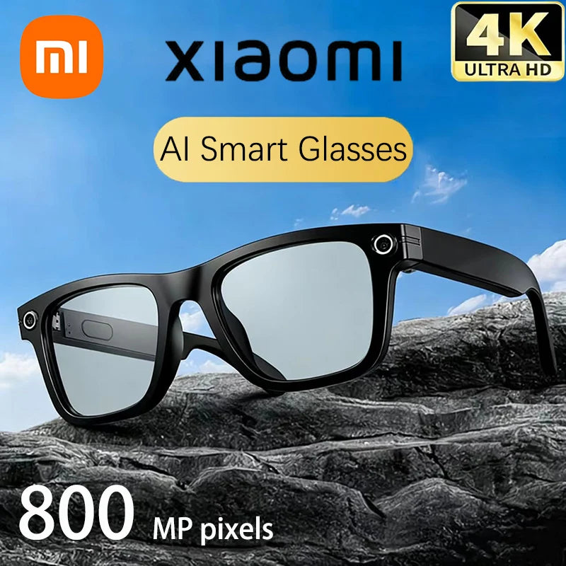 Xiaomi 800W Pixel Smart Glasses With AI Camera Recognition Video Recording Bluetooth Calling Music Playback Glasses For Gifts Ai-TechWorld 