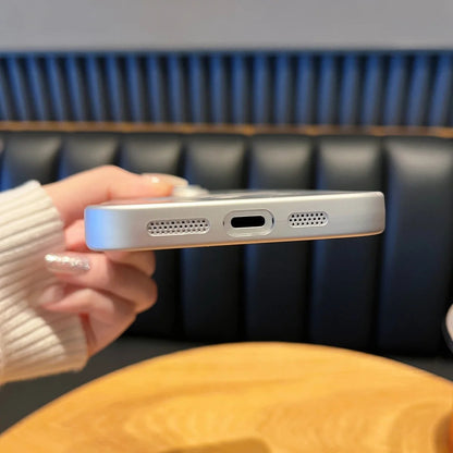 For Magesafe Magnetic Logo Hole Slim Frameless Case For iPhone 16 15 14 13 Pro Max Heat Dissipation Hard PC Lens Protector Cover Ai-TechWorld 