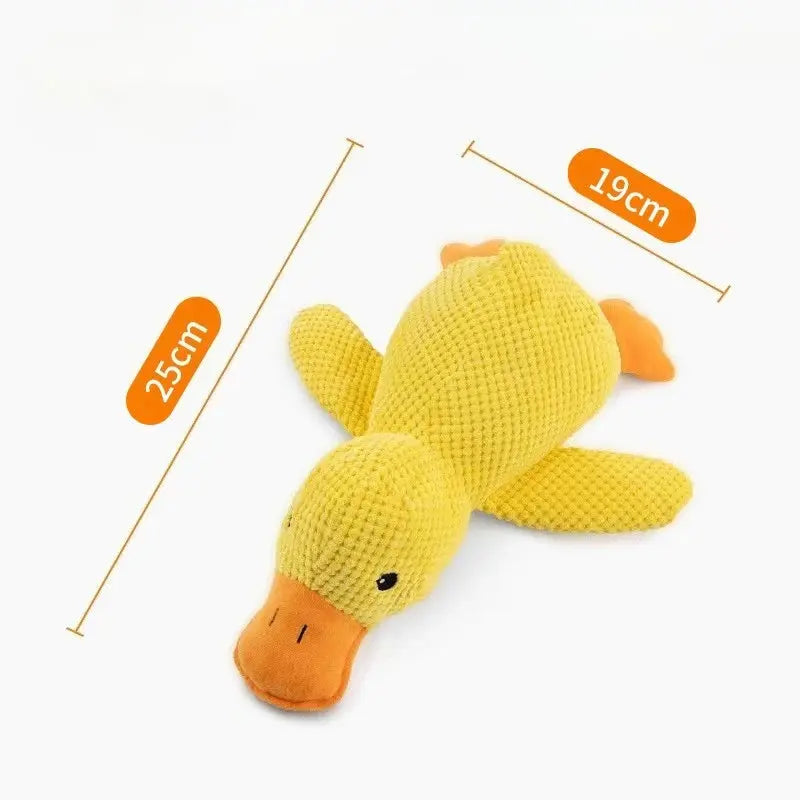 Plush Companion Sleeping Duck Dog Toys for Small Large Dogs Bite Resistant Teeth Grinding Sound Relief Duck Sound Toy Ai-TechWorld 