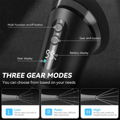 Electric Ear Wax Removal System Water Powered Ear Cleaning Tool with Irrigation Flusher 3 Pressure Settings Safe & Effective Ai-TechWorld 