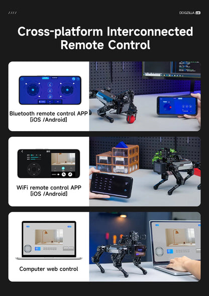 Yahboom Quadruped Robot Dog Bionic Intelligent Programming AI Large Model with Robotic Arm Powered by Raspberry Pi CM5 Module Ai-TechWorld 