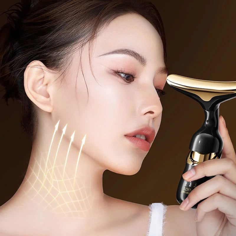 Face Lifting Device Neck Facial Eye Massage Introducer Microcurrent Skin Rejuvenation Anti Aging Beauty Device Face Massager Ai-TechWorld 