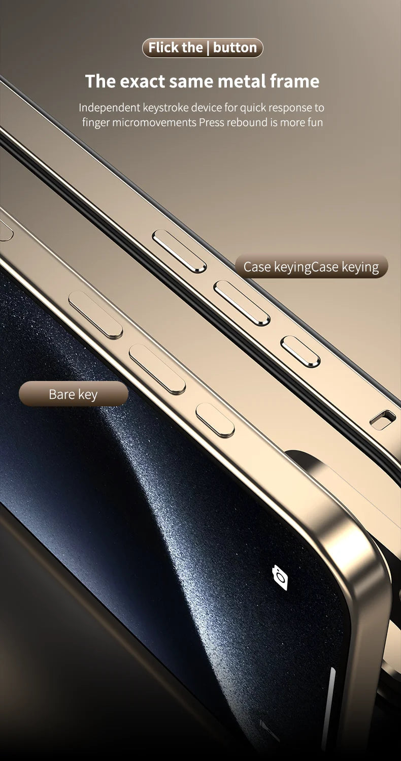 Camera Protection + Hybrid Silicone Frame Aluminum Metal Phone Case For iPhone 17 16 15 Pro Max 14 13 Better Heat Bumper Ai-TechWorld 