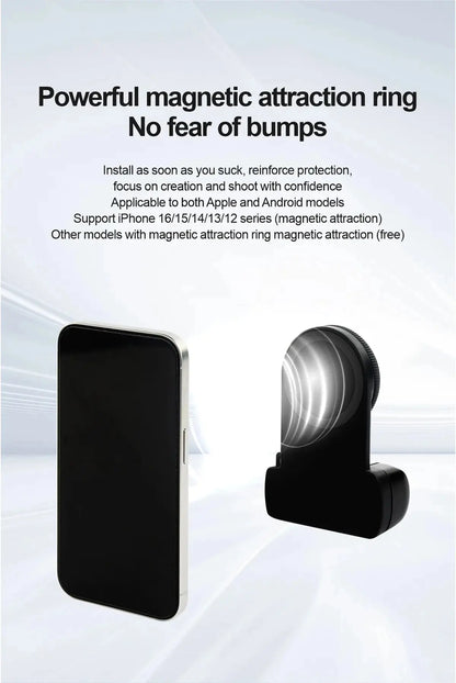 MagSafe Smartphone Handle Grip with Detachable Bluetooth Remote with Fill Light Anti-shake Selfie Handle for Iphone Android Ai-TechWorld 