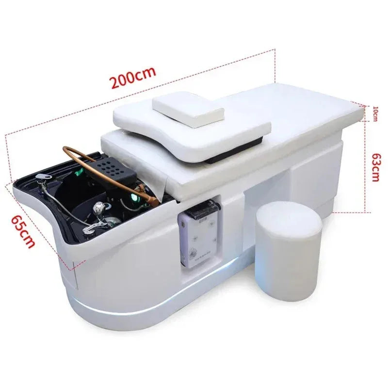 Spa Massage Shampoo Bed for Hair Salon, Commercial Use, Hairdressing Shaving Station, Water Circulation Basin, Beauty Furn, 2025 Ai-TechWorld 