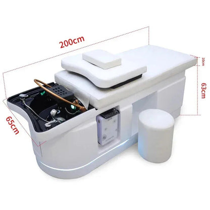 Spa Massage Shampoo Bed for Hair Salon, Commercial Use, Hairdressing Shaving Station, Water Circulation Basin, Beauty Furn, 2025 Ai-TechWorld 