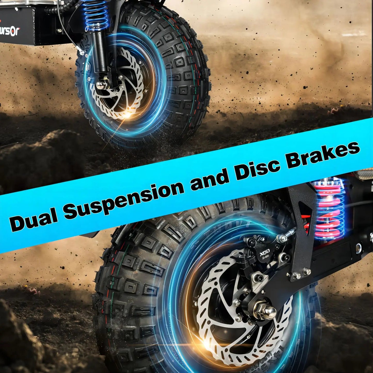 10000W Off-road Electric Scooter Dual Motors 14 Inch Off-Road Tyres 72V-40AH Panasonic Battery Speed 120KM/H elektro scooter Ai-TechWorld 