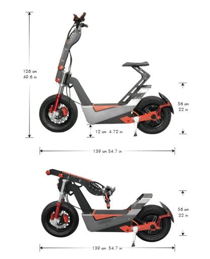 Best Selling 80MPH 90MPH Fast Electric Scooter 72V 15000W QS Racing Motor Votol 180A Controller F8 E Scooters with Damper Ai-TechWorld 
