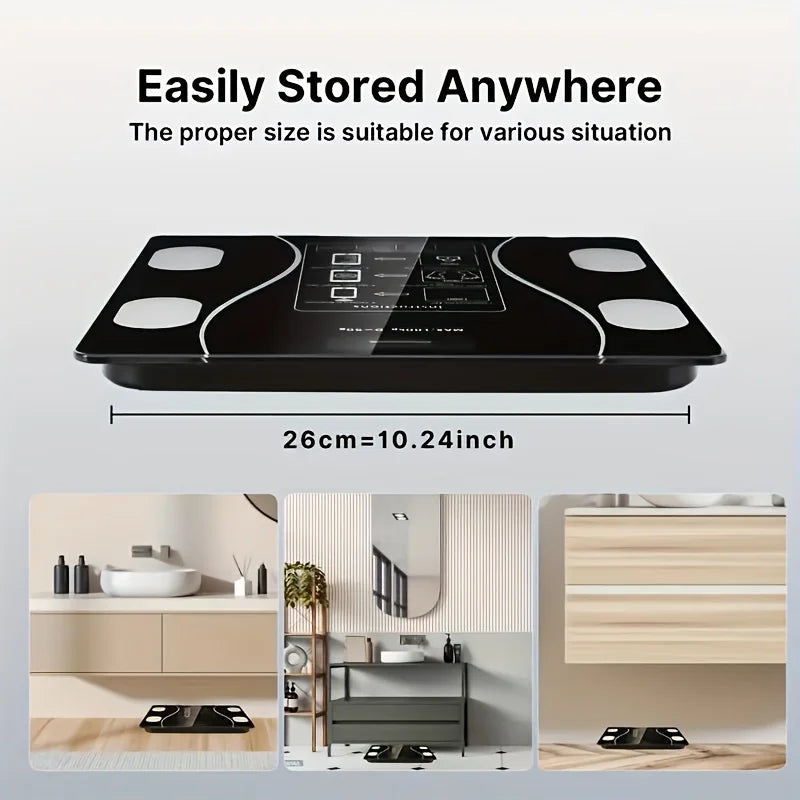 Intelligent Digital Body Scale With Backlit LED Display Screen,Weighing Up To 400 Pounds,Ideal for Weight Management & Fitness Ai-TechWorld 