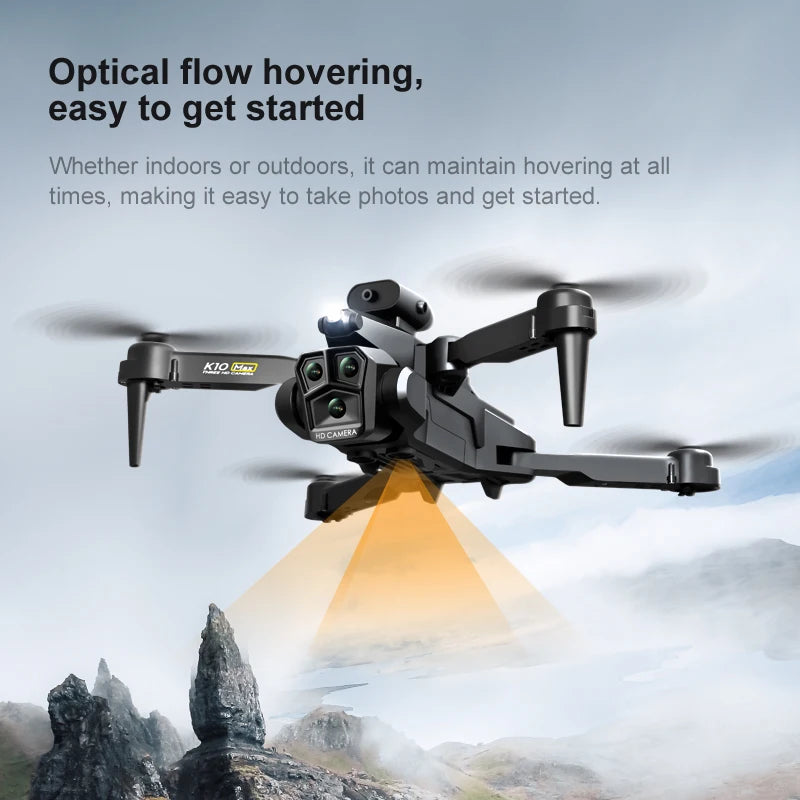 K10 Max 4k/8k Drone Profesional With Three Camera Intelligent Optical Flow Localization Four-way Obstacle Avoidance Toy plane Ai-TechWorld 
