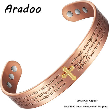 ARADOO Copper Bracelets for Women 99% Pure Copper Handwoven Bracelet Cuff Bangle Ai-TechWorld 