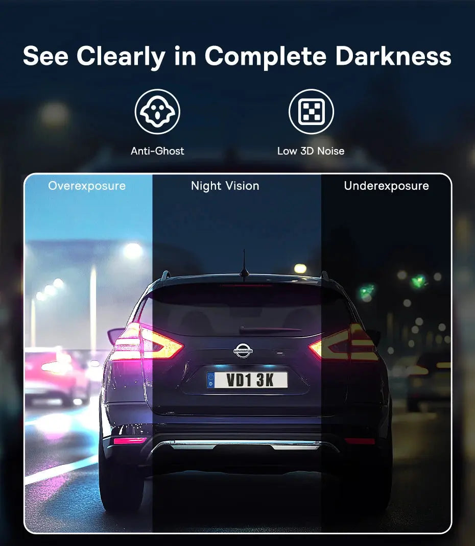 Baseus 3K Dash Cam VD1 Front and Rear Cam HD Built-in GPS Galileo Supercapacitor Car DVR Car Camera Recorder Support 24H Parking Ai-TechWorld 