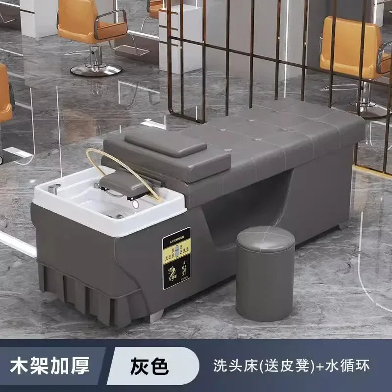 Spa Massage Shampoo Bed for Hair Salon, Commercial Use, Hairdressing Shaving Station, Water Circulation Basin, Beauty Furn, 2025 Ai-TechWorld 