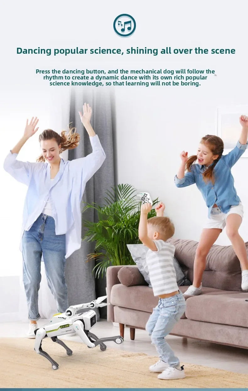 Teeggi Electric RC Intelligent Robot Dog with Clip Multifunction RC Mechanical Dog Educational Toy Bionic Smart Robot Toy Gift Ai-TechWorld 