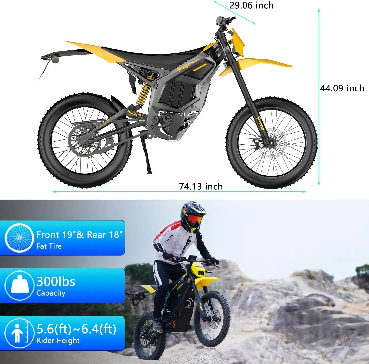 NEW Electric Dirt Bike Mid-Drive Motor 72V/40AH/8000W(Peak) 53MPH Electric Motorcycle Bike 380N.m Fast Charging Off-Road Bike Ai-TechWorld 