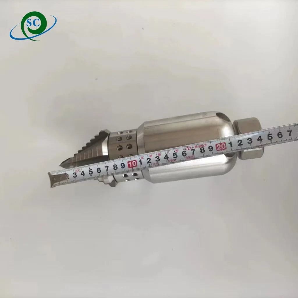 5 kg SS High Pressure Factory Direct Sale Rotary Sewer Pipe Cleaner Blocked Drain Wash Jetting Spray Nozzle 1inch female 215L Ai-TechWorld 