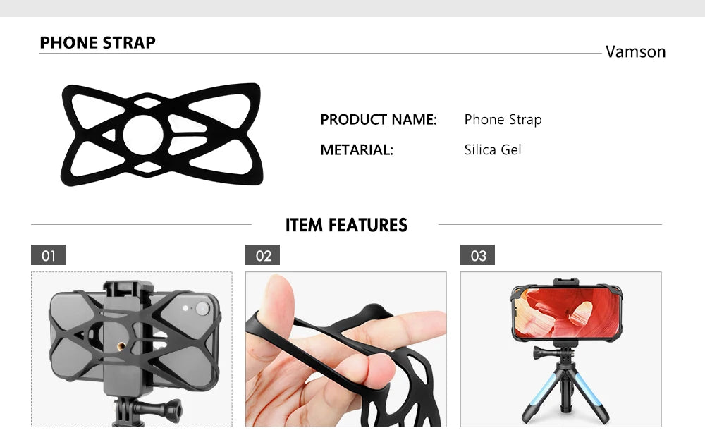 Vamson Backpack Clip for Insta360 x3 for GoPro Hero 11 10 9 Camera 360° Rotate Shoulder Belt Mount Accessories for Dji Action Ai-TechWorld 