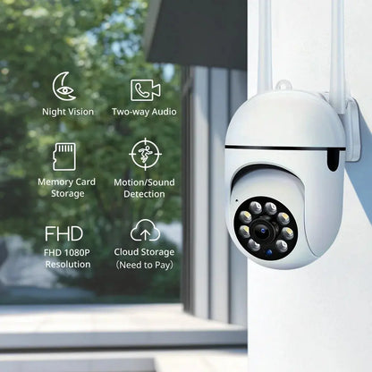 2PC Ease Life APP Wireless 1080P HD Indoor/Outdoor WiFi Security Camera, Color Night Vision, 2-Way Audio, 360° Pan/Tilt/Zoom, Mo Ai-TechWorld 
