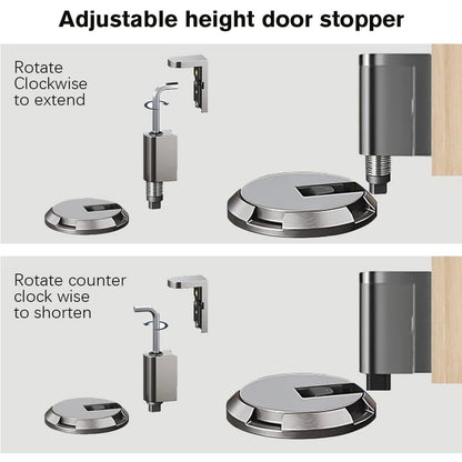 Mechanical No Drilling Door Stopper Keep Door Open Magnetic Door Stopper Heavy Duty No Drill Door Stopper for Office Home Garage Ai-TechWorld 