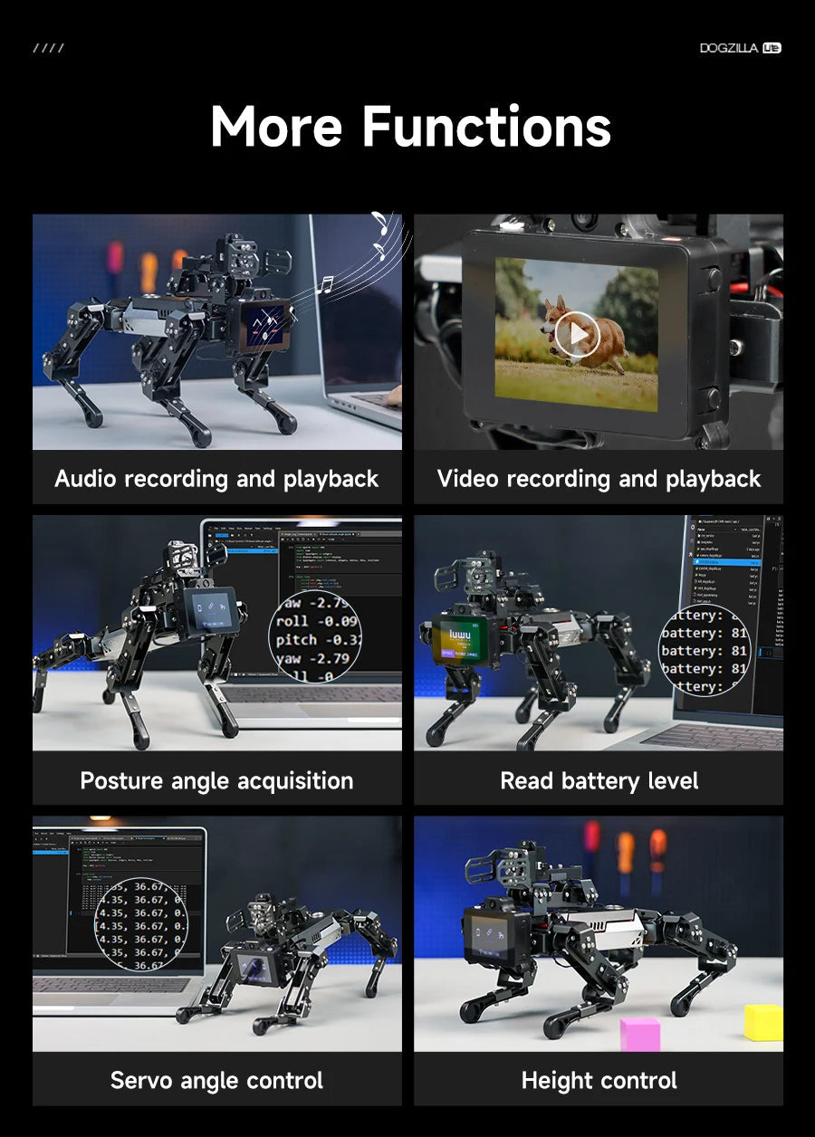 Yahboom DOGZILLA-Lite Quadruped Bionic Robot Dog AI Vision Large Model Intelligent Programming Electronic Kit for Raspberry Pi Ai-TechWorld 