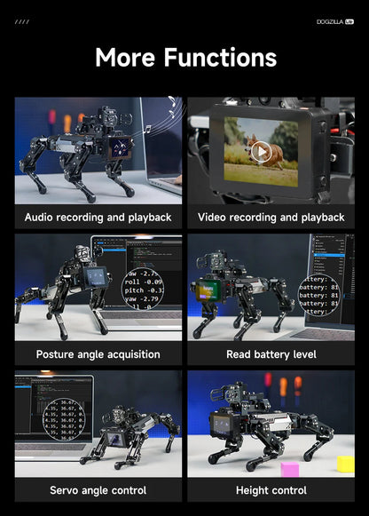 Yahboom DOGZILLA-Lite Quadruped Bionic Robot Dog AI Vision Large Model Intelligent Programming Electronic Kit for Raspberry Pi Ai-TechWorld 
