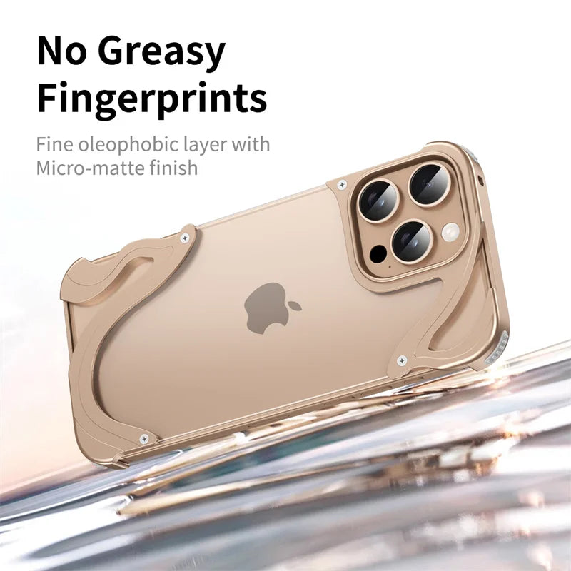 For iPhone 15 16 Pro Max Case Shockproof Metal Transparent Backplate Acrylic Aluminum Alloy Shell For iPhone 16 Pro 16 Pro Max Ai-TechWorld 