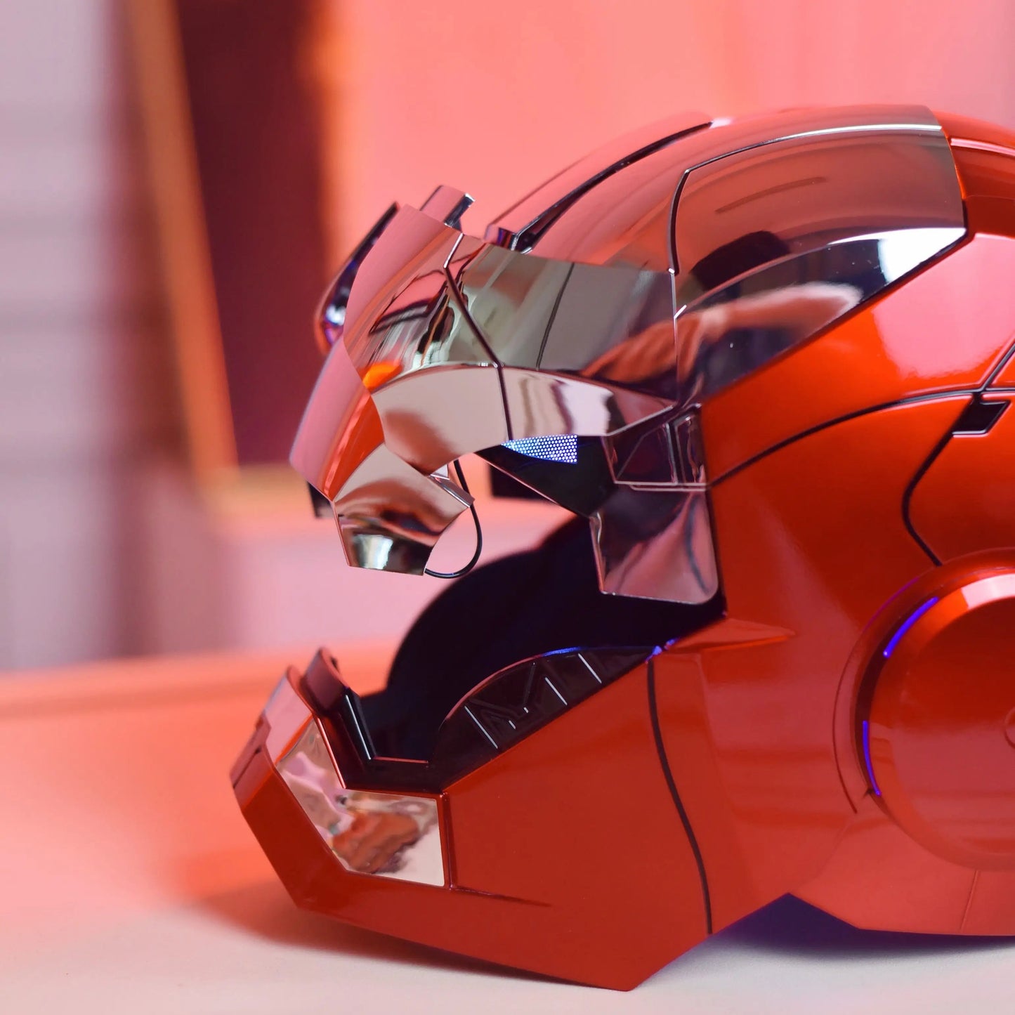 New AutoKing 1:1 Mk5 Iron Man Helmet Cosplay Voice Control Eyes with Light Model Toys for Adult Electric Wearable Christmas Gift Ai-TechWorld 