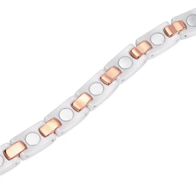 Titanium Steel Ceramic Energy Bracelet Stainless Steel Zirconia Couple Ceramic Bracelet Ai-TechWorld 