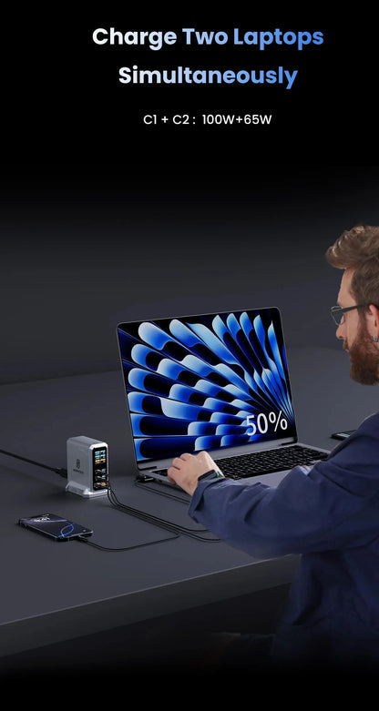 240W GaN Charger PD3.1 140W USB Type C 6 Ports PPS PD Desktop Fast Charging Station for MacBook Laptops Tablet iPhone Samsung Ai-TechWorld 