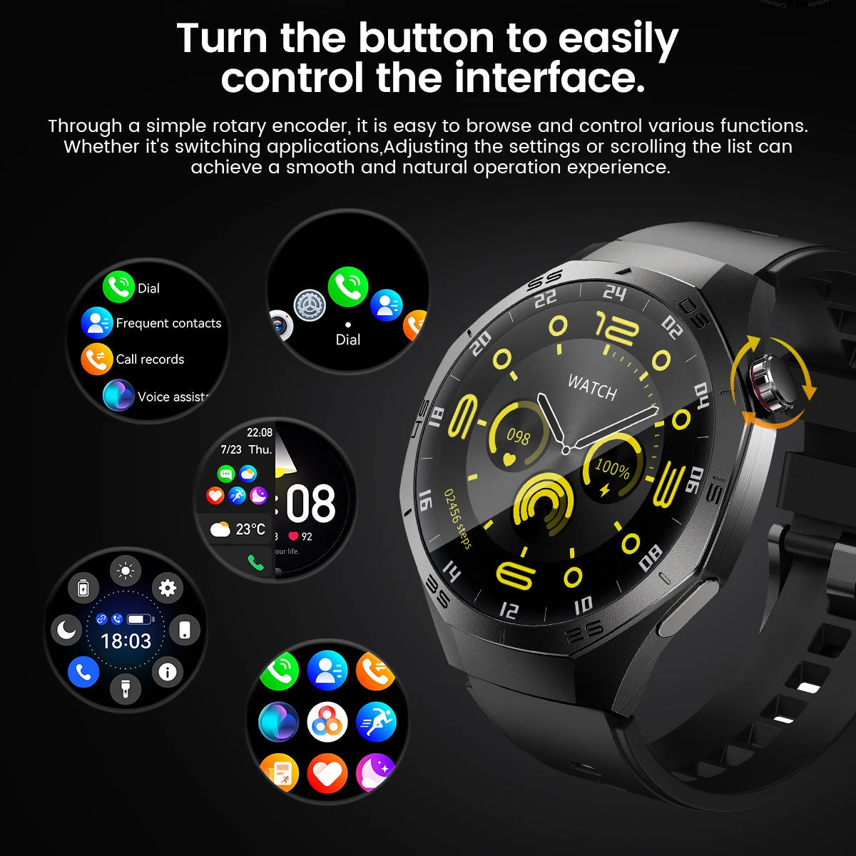 2025New For Android and ios Smart Watch Men AMOLED Screen GPS Motion trajectory Heart Rate Bluetooth Calls SmartWatch Waterproof Ai-TechWorld 
