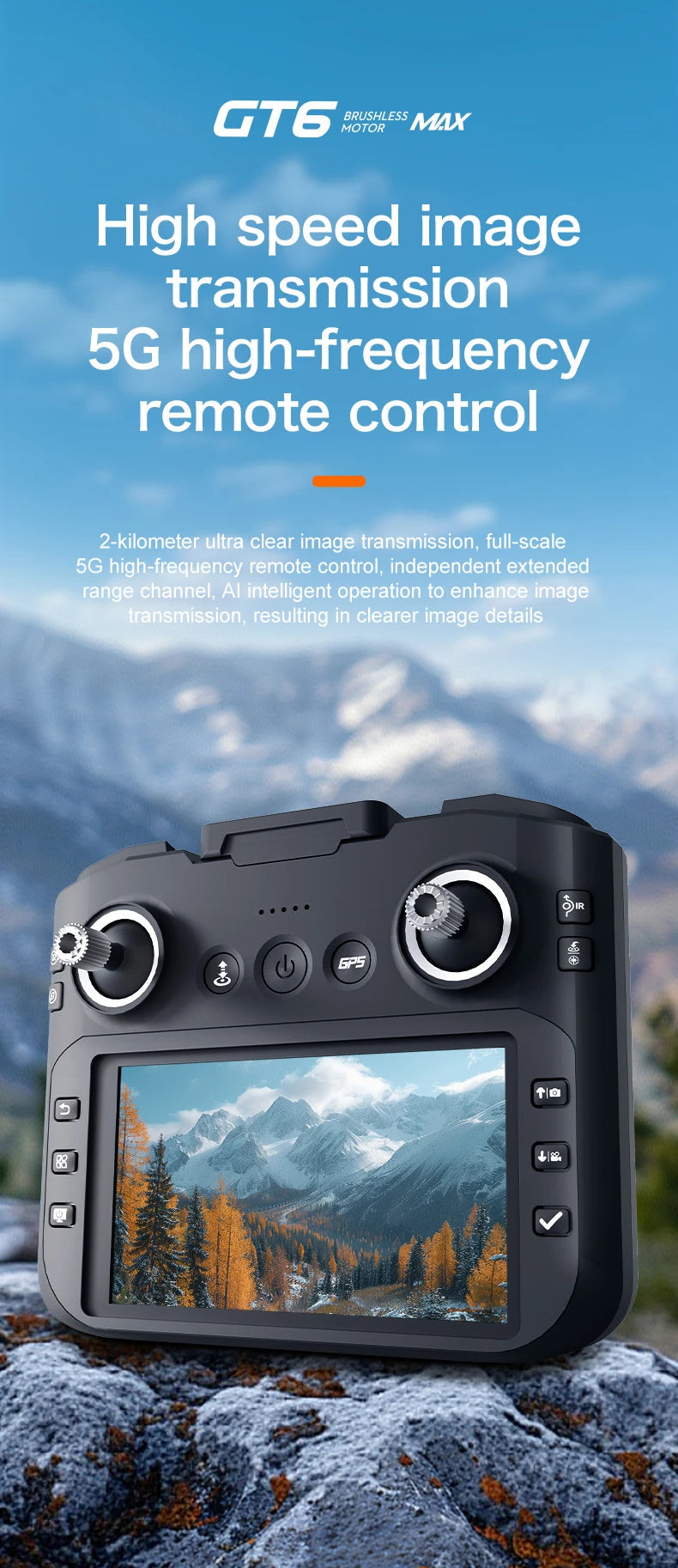 GT6 Professional Drone Long Range Flight Battery Quadcopter 4K HD Wifi Dron Aerial Photography Obstacle Avoidance Aircraft Ai-TechWorld 