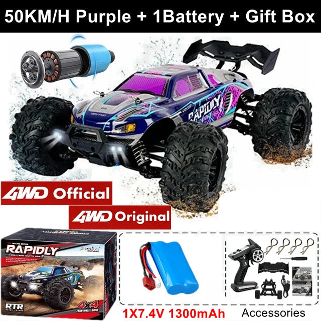 4WD Remote Control Car Off Road 4x4 RC High Speed Buggy Truck Super Brushless 50 or 80KM/H Fast Drift Racing Toy Kids Adults Ai-TechWorld 