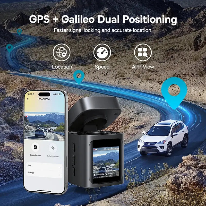 Baseus 3K Dash Cam VD1 Front and Rear Cam HD Built-in GPS Galileo Supercapacitor Car DVR Car Camera Recorder Support 24H Parking Ai-TechWorld 