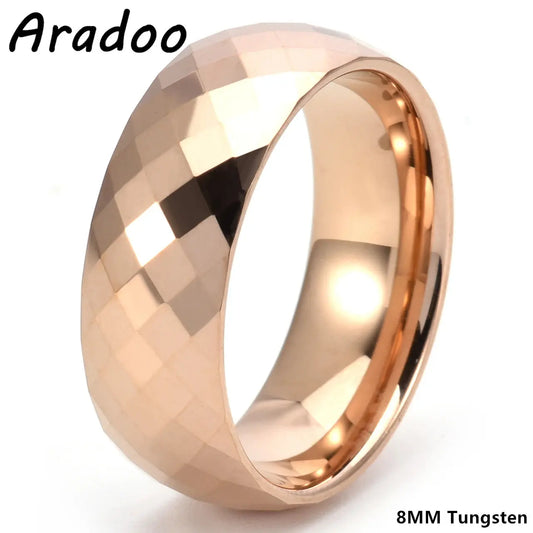 Tungsten Steel Ring Rhombus Luxury Simple Fashion Tungsten Ring Couples Ring Ai-TechWorld 