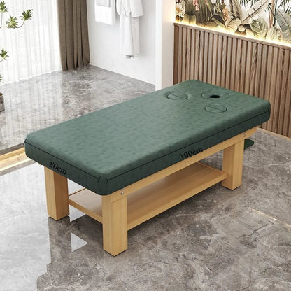 Solid Wood Massage Bed Beauty Salon Treatment Table Chinese Medicine Physiotherapy Thai Moxibustion Beauty Bed Lash Massage Bed Ai-TechWorld 