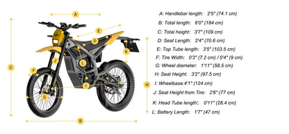NEW Electric Dirt Bike Mid-Drive Motor 72V/40AH/8000W(Peak) 53MPH Electric Motorcycle Bike 380N.m Fast Charging Off-Road Bike Ai-TechWorld 