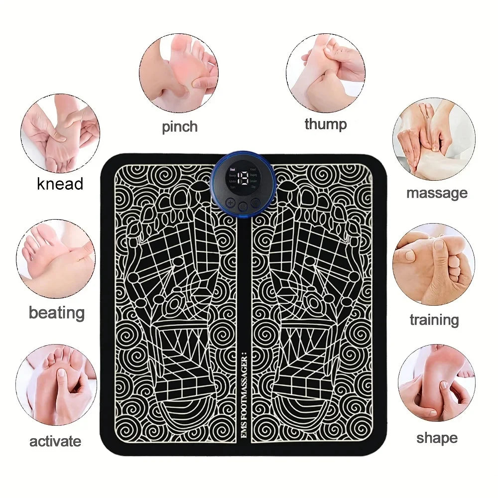 Electric Foot Massager Pad Muscle Massage Relaxation Trainer For Massage Fitness Outdoor Sport Home Family Relax Ai-TechWorld 