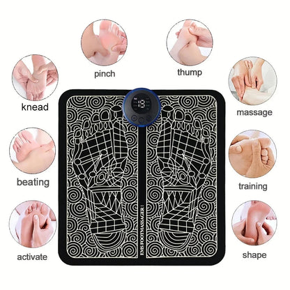 Electric Foot Massager Pad Muscle Massage Relaxation Trainer For Massage Fitness Outdoor Sport Home Family Relax Ai-TechWorld 