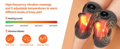 2PCS Cordless Knee Massager with Heat and Vibration for Knee Shoulder Elbow,Heated Knee Brace for Arthritis with Massage,Gifts Ai-TechWorld 