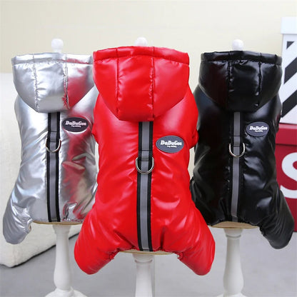 Thicken Warm Dog Jumpsuit Winter Pet Dogs Clothes for Chihuahua Coat Waterproof Hoodie Puppy Overalls Poodle Jacket Pet Apparel Ai-TechWorld 