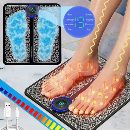 Electric Foot Massager Pad Muscle Massage Relaxation Trainer For Massage Fitness Outdoor Sport Home Family Relax Ai-TechWorld 